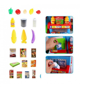 ست سوپر مارکت خارجی با چرخ دستی Supermarket set with trolley -اسباب بازی